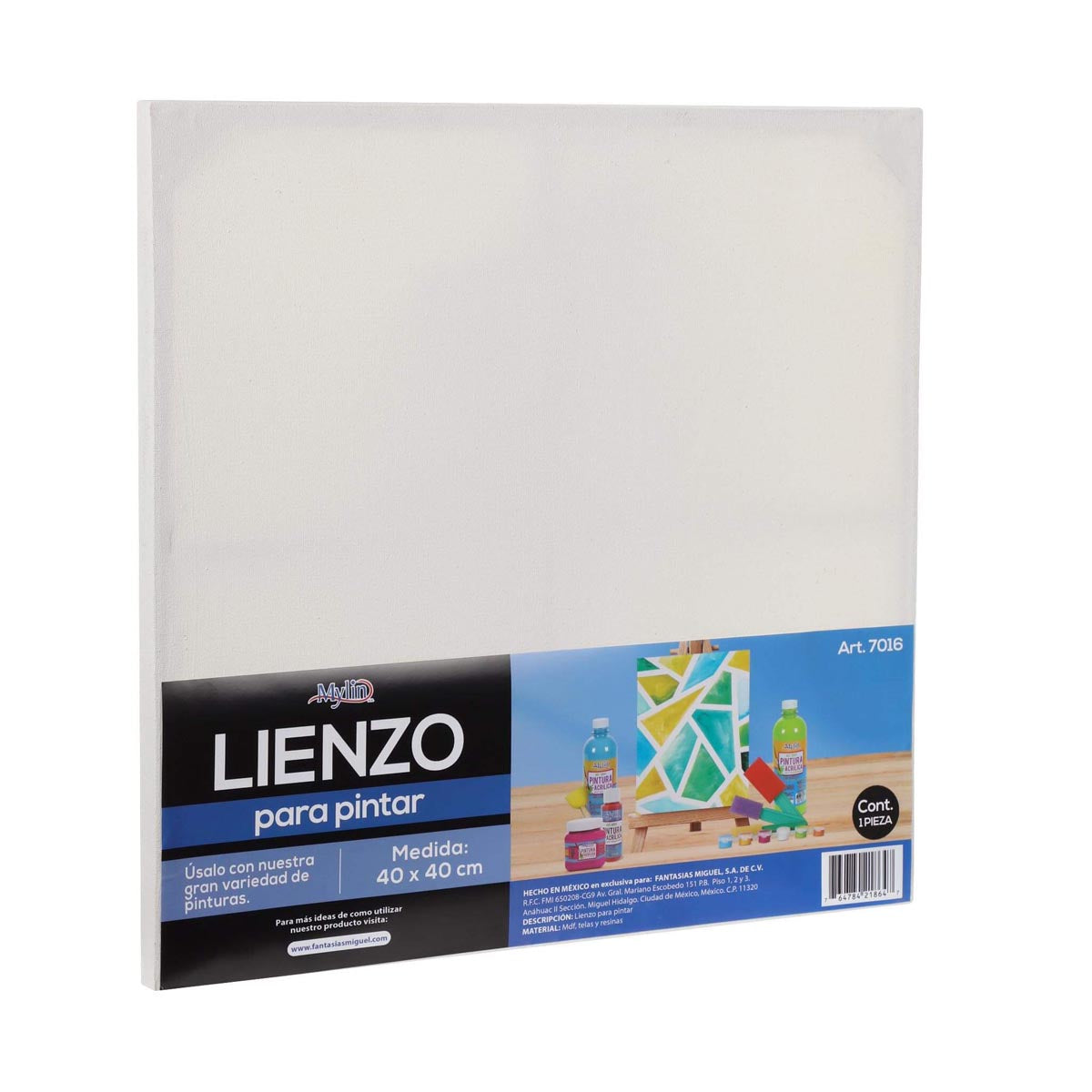 Art.7016 Lienzo Para Pintar 40x40x2cm 1pz