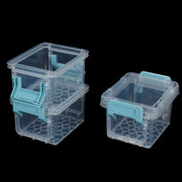 Art.7030 Cajas Apilables De Plástico Con Broche En Los Lados 14x8.8x6.7cm 3pz