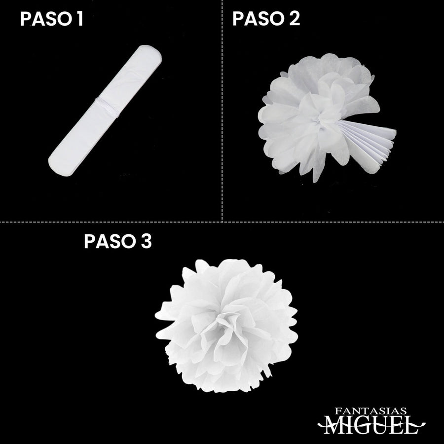Art.7107 Adorno De Papel Flor 15cm 3pz