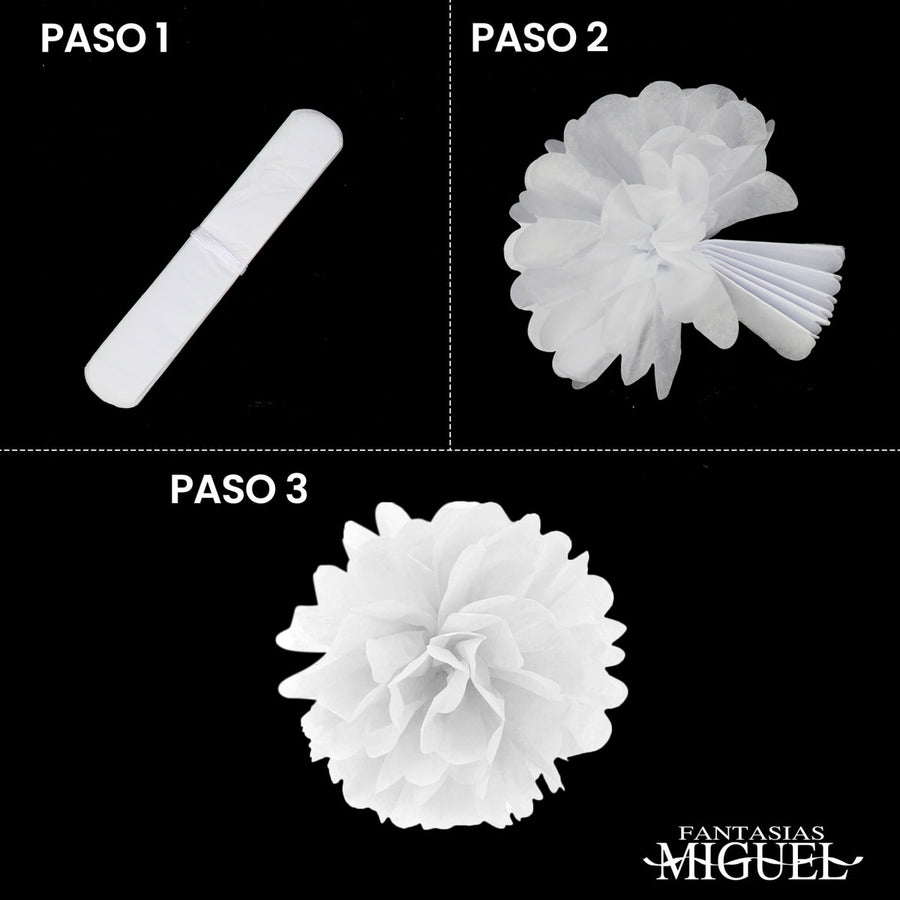 Art.7117 Adorno De Papel Flor 20cm 3pz
