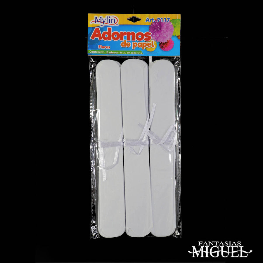 Art.7117 Adorno De Papel Flor 20cm 3pz