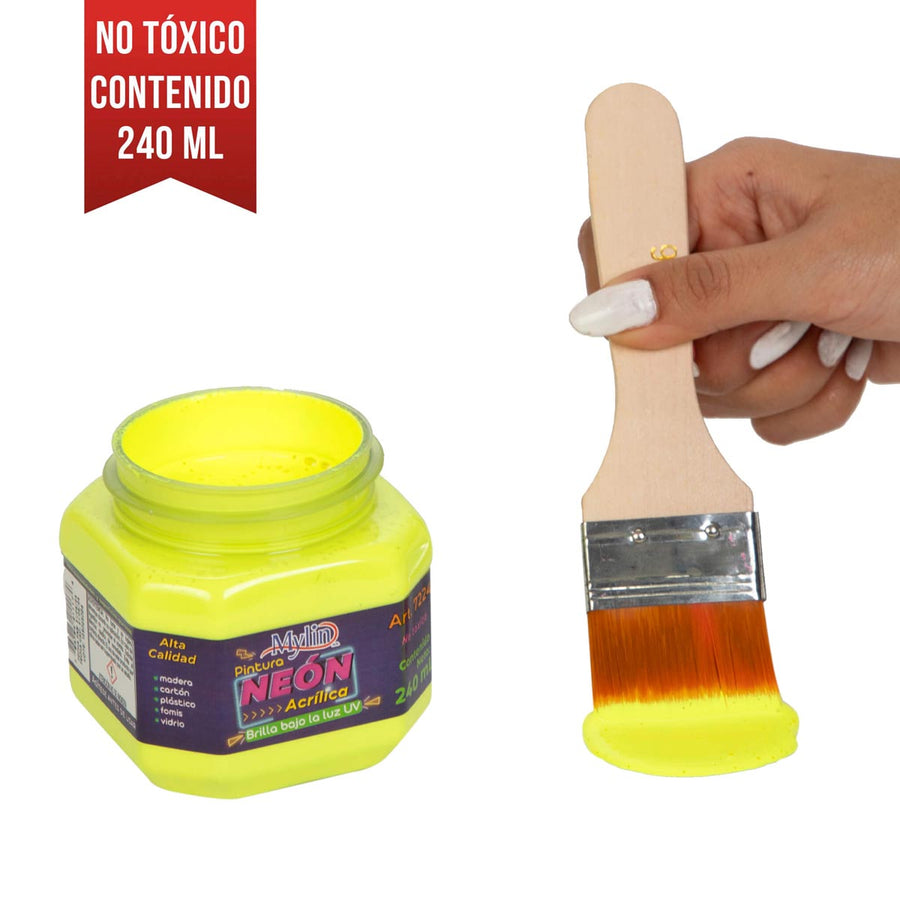 Art.7224 Pintura Acrílica Mylin Neón 240ml 1pz