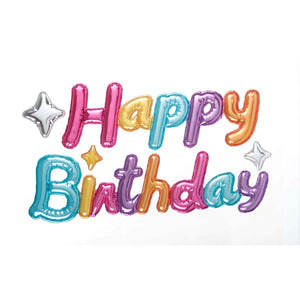 Art.7513 Calcomanía Happy Birthday Globo