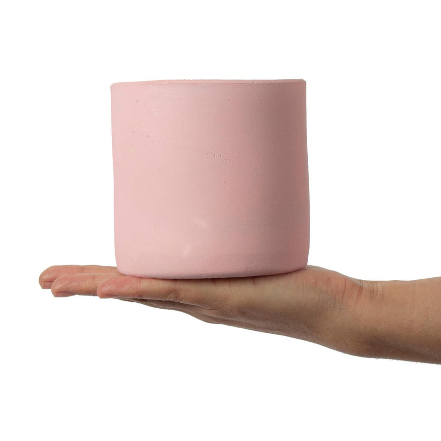 Art.7524 Maceta De Barro Cilindro Pintada 10cm 1pz
