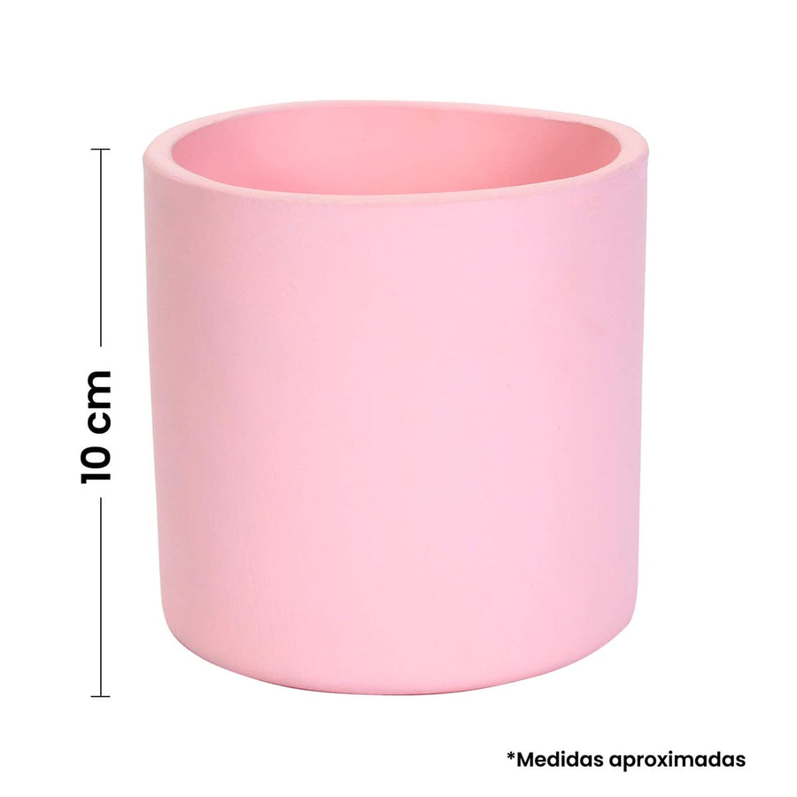 Art.7524 Maceta De Barro Cilindro Pintada 10cm 1pz