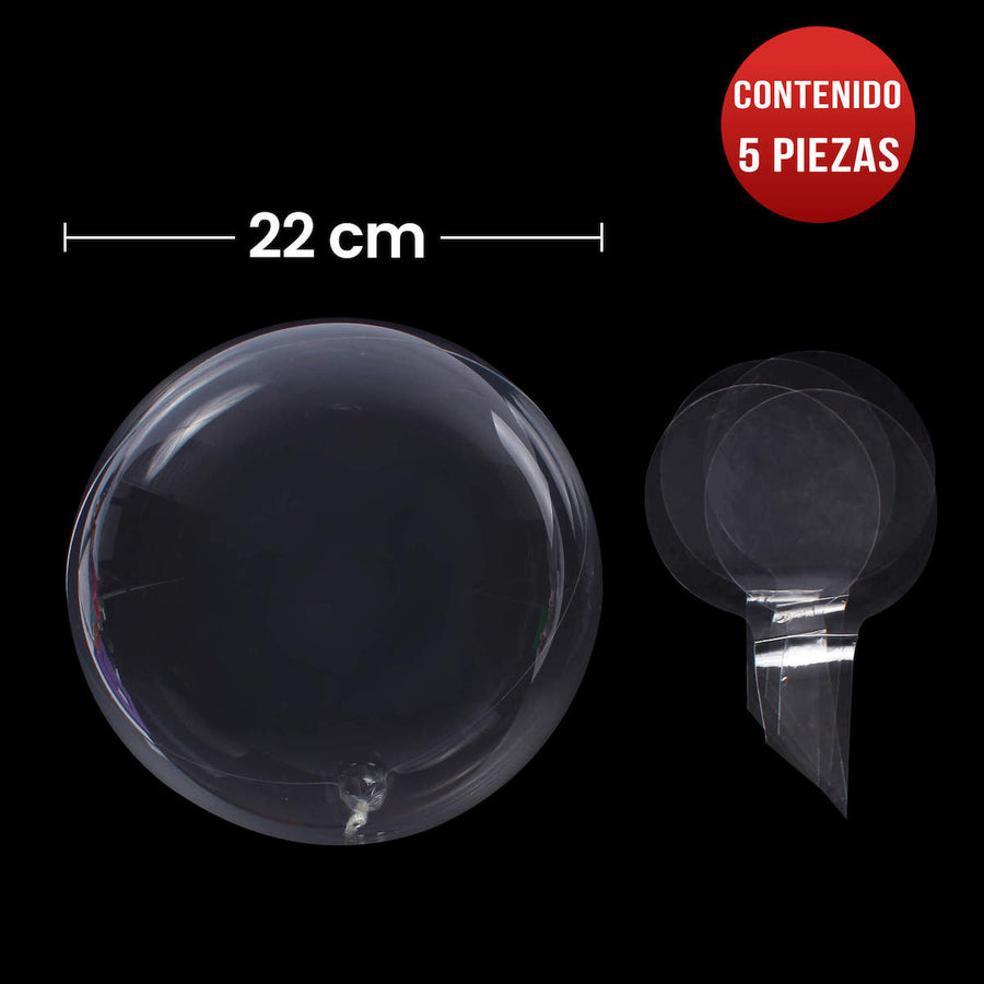 Art.7621 Globo Transparente 22cm 5pz