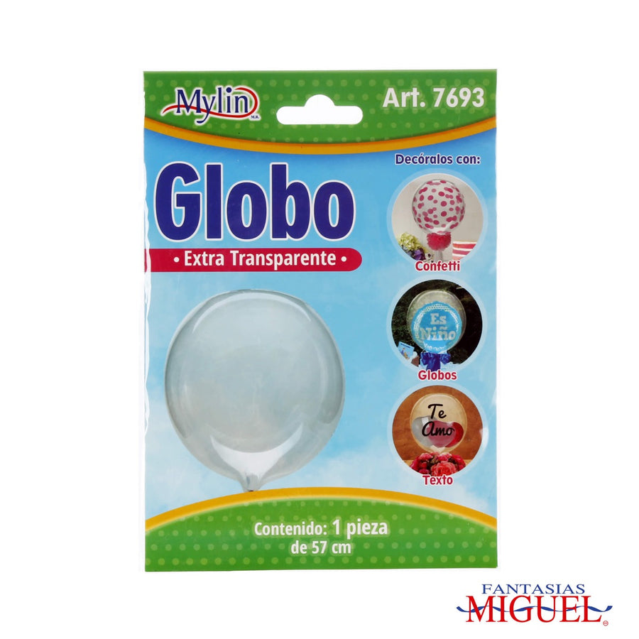 Art.7693 Globo Extra-Grande Transparente 57cm 1pz