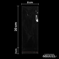 Art.7865 Bolsa Celofán con Sello Adhesivo 20x8+3cm 100pz