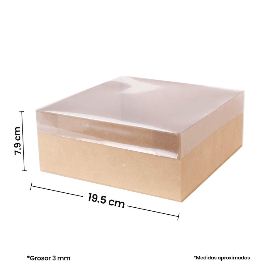 Art.7980 Caja Con Tapa Transparente 8x20x20cm 1pz