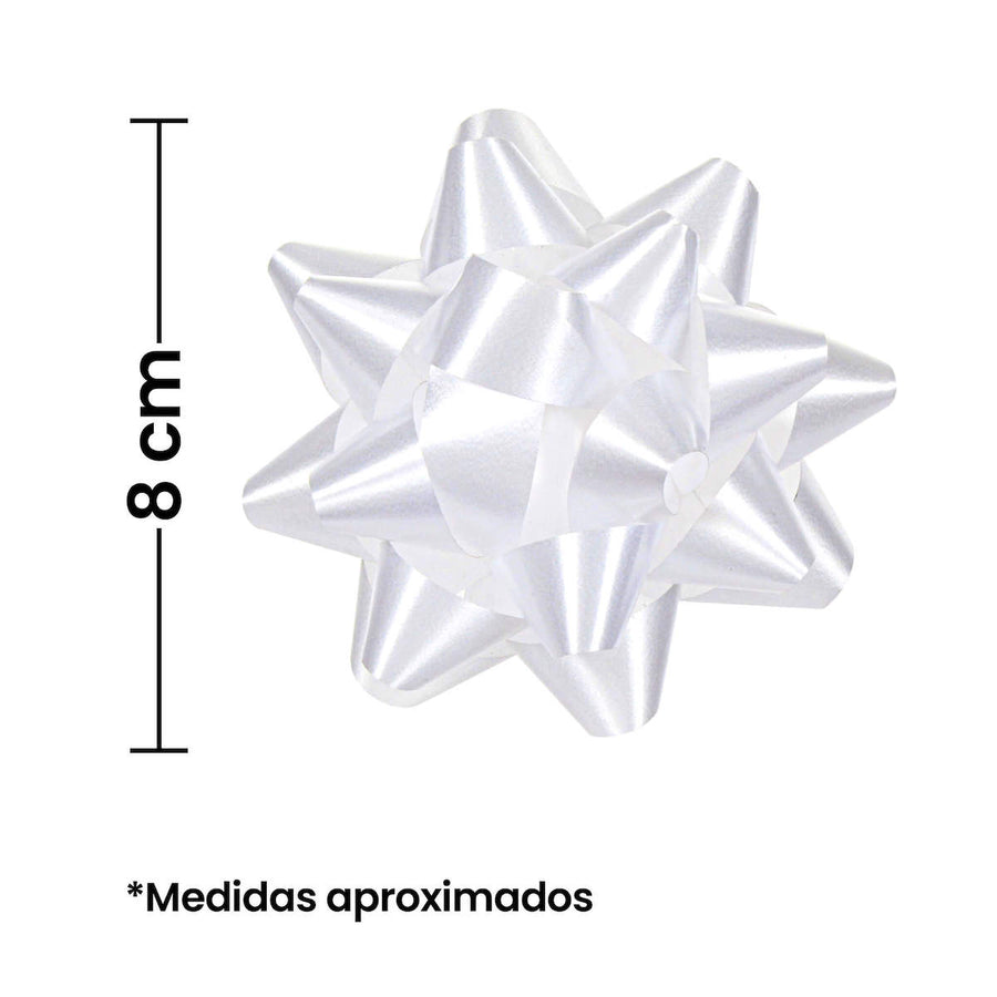 Art.8033 Moños Chicos Estrella 8cm 4pz