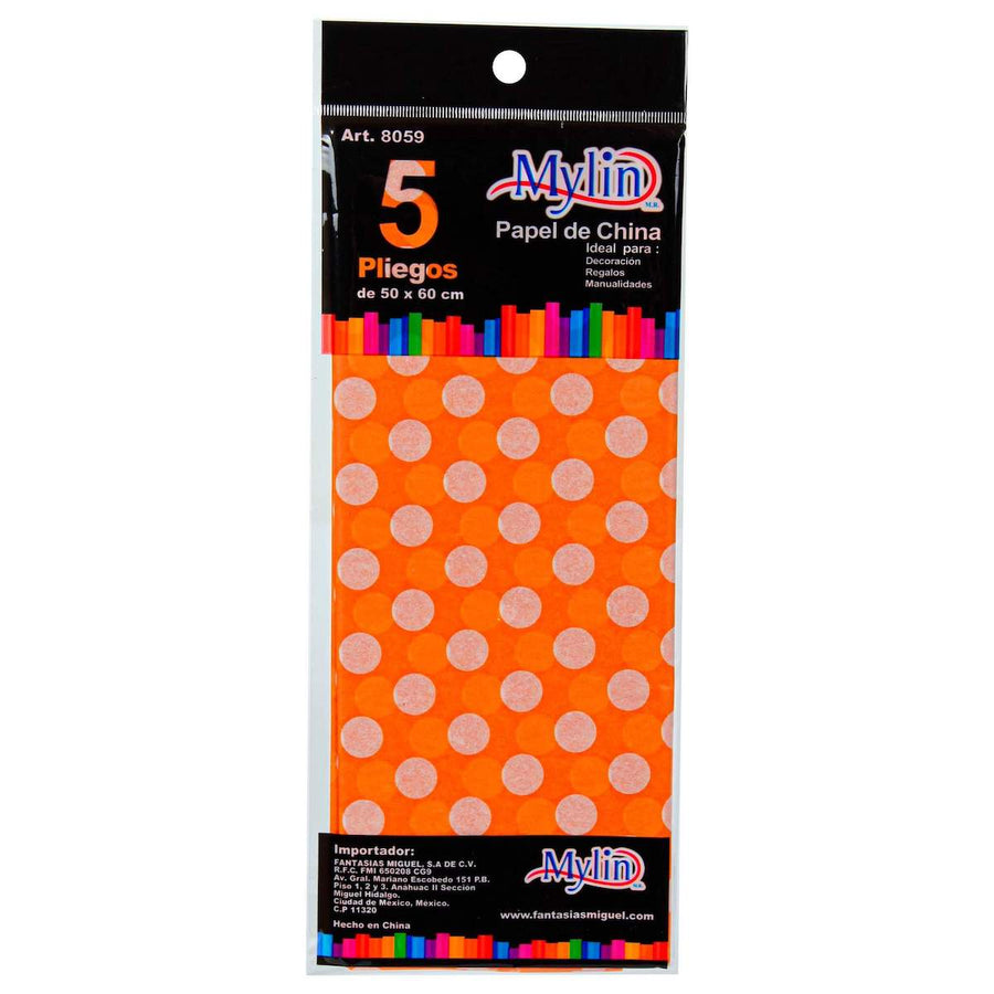 Art.8059 Papel China Con Puntos 50x66cm 5pz