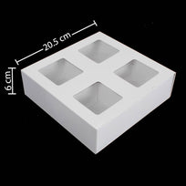 Art.8166 Caja De Cartón/Pvc 4 Divisiones 6x20.5x20cm 1pz