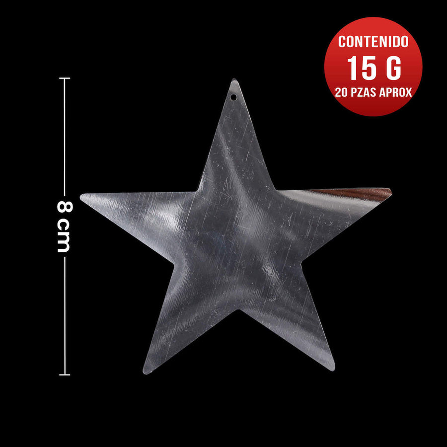 Art.8260 Lentejuela Estrella Color Metálico 80mm 15g