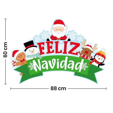 Fantasías Miguel Art.8278 Letrero Navidad Personaje 60x88cm 1pz