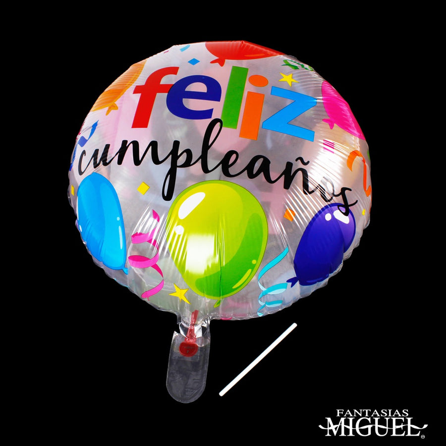 Art.8425 Globo Impreso Feliz Cumpleaños 46cm 1pz