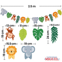 Art.8483 Banderín Safari x12 24cm     3m 1pz