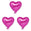 Fantasías Miguel Art.8631 Globos Corazón Mini 13cm    (Aprox) 3pz Rosa