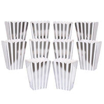 Art.8954 Caja Palomitas Lineas Metalizadas 13x9.5x6.5cm 10pz