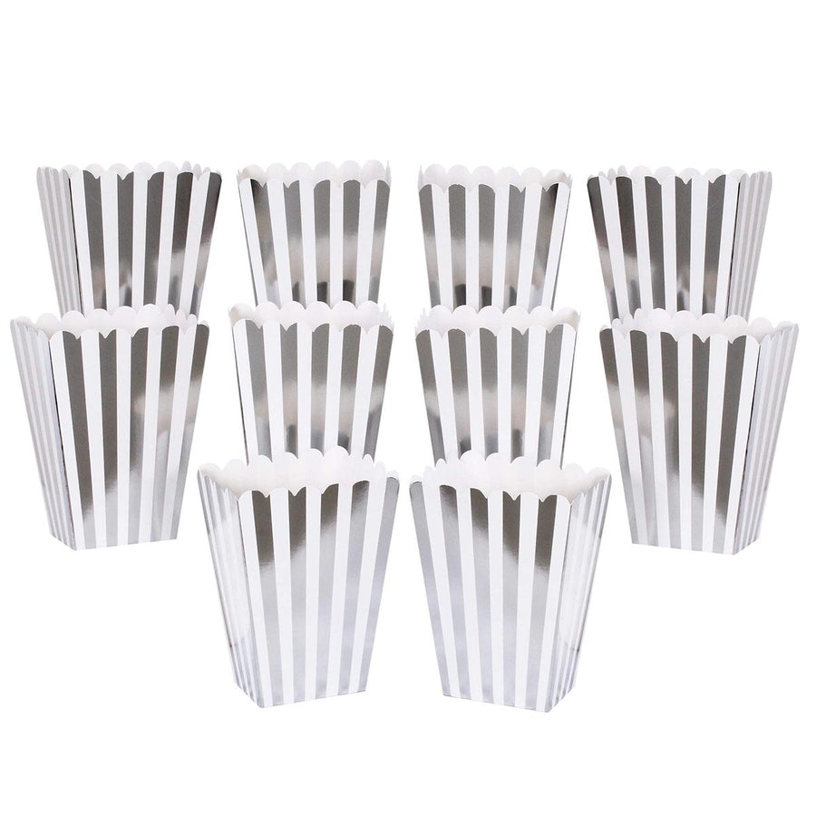 Art.8954 Caja Palomitas Lineas Metalizadas 13x9.5x6.5cm 10pz