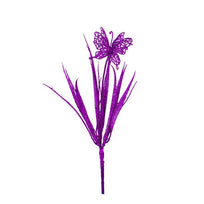 Art.8957 Ramo Pastito Con Mariposa Diamantado