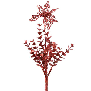 Art.8960 Ramo Eucalipto Con Mariposa Diamantado