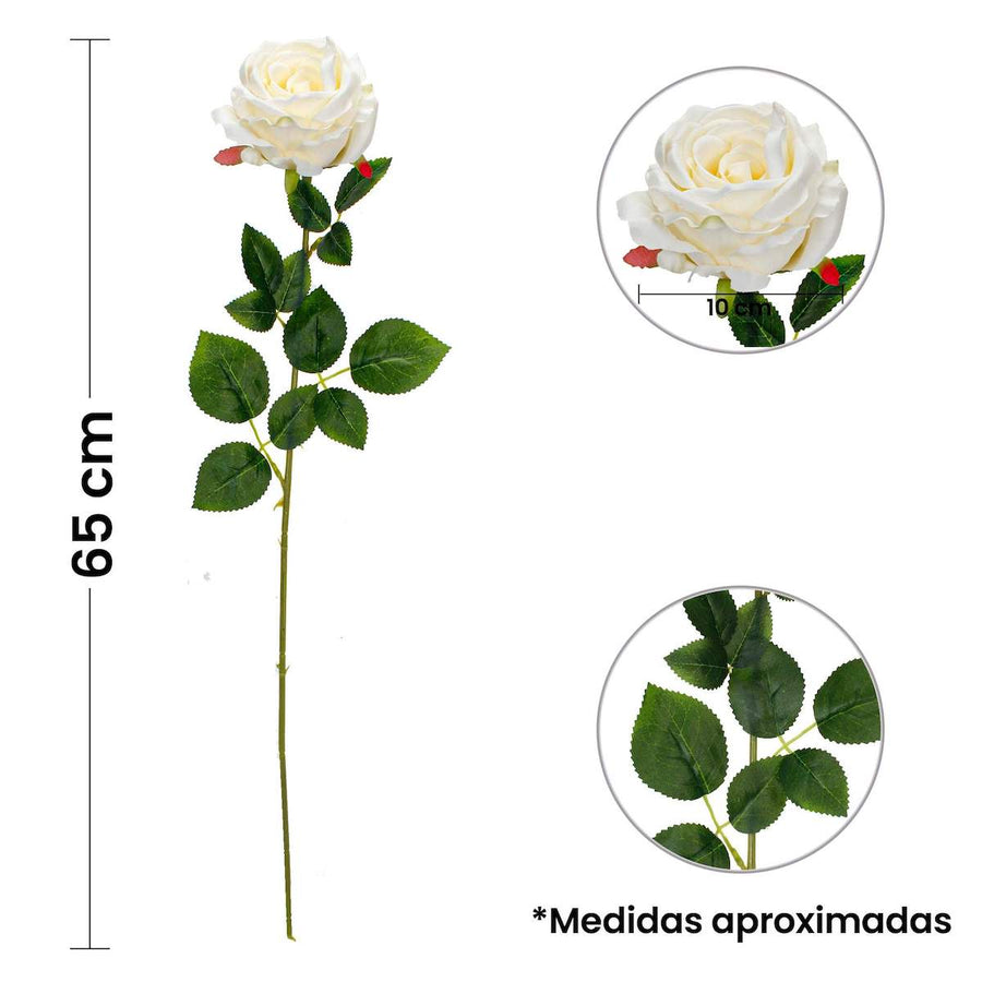 Art.8970 Vara Rosa Fina Micro Peach 64cm 1pz