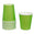 Fantasías Miguel Art.8986 Vaso Color Liso 9x7cm    (Aprox) 10pz Verde Lima