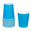 Fantasías Miguel Art.8986 Vaso Color Liso 9x7cm    (Aprox) 10pz Azul