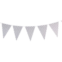 Art.9080 Banderín Colores Zigzag x10 28x19cm 2.5m    1pz