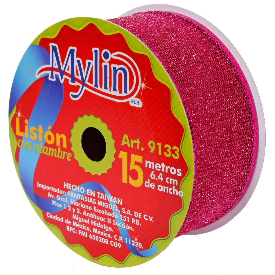 Art.9133 Listón Malla Colores Metálicos 6.4cm 15m