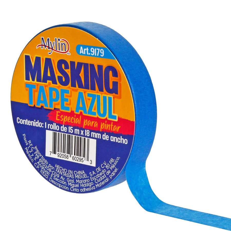 Art.9179 Masking Tape Azúl (Para Pintar) 18mm 15m