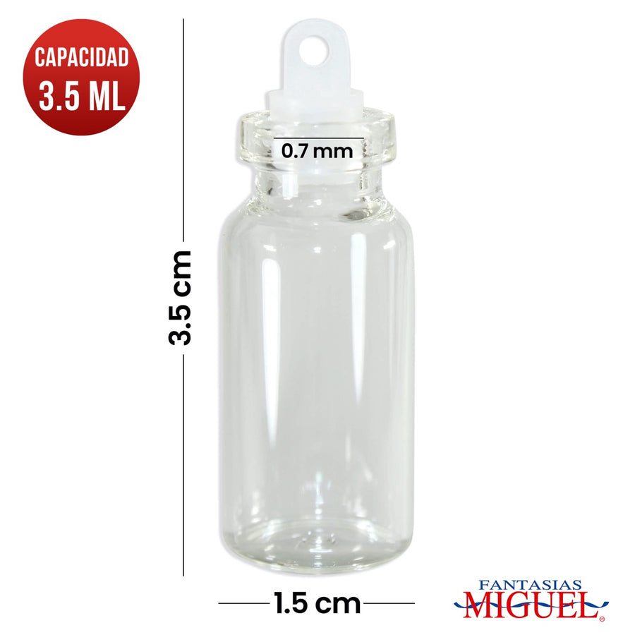 Art.962 Botellita De Cristal aprox. 3.5ml 35x15mm 12pz