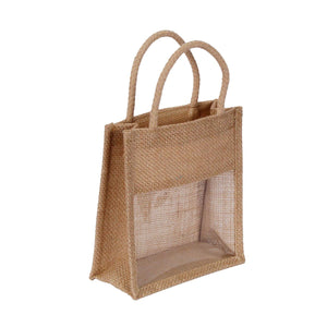 Art.966 Bolsa De Yute Ventana 19x18x8xcm    (Aprox) 1pz