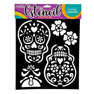 Art.9667 Esténcil Figura Muertos 24x21.5cm 1pz