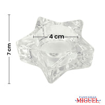 Art.9785 Adorno De Cristal En Forma De Estrella 2.5x7.5cm 1pz