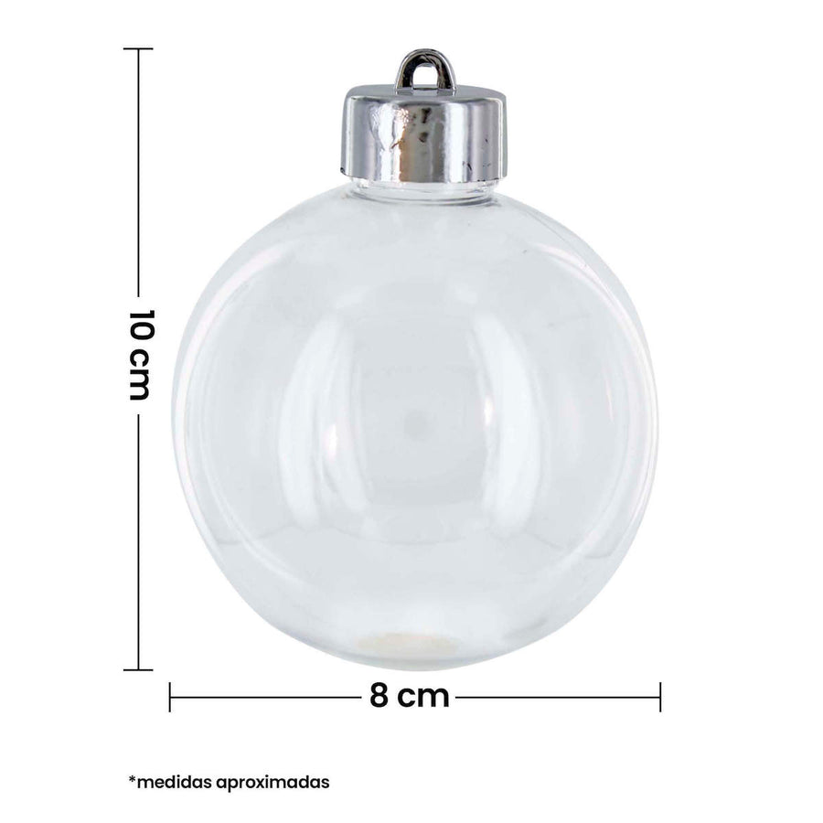 Art.9844 Esfera Transparente 80mm 4pz