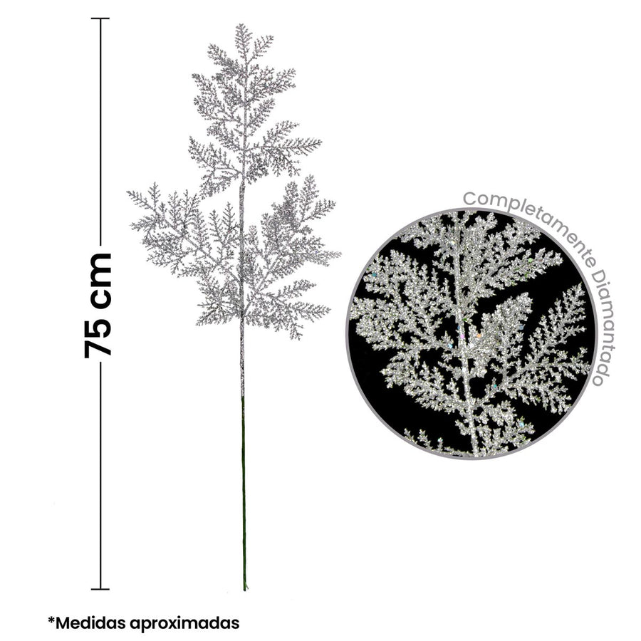 Art.9846 Vara Follaje Diamantado 75cm 1pz