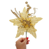 Art.9855 Pick Nochebuena Grande Diamantada 23cm 1pz