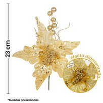 Art.9855 Pick Nochebuena Grande Diamantada 23cm 1pz