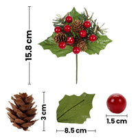 Art.9856 Pick/Piñas/Cerezas/Pino Diamantado 16cm 1pz