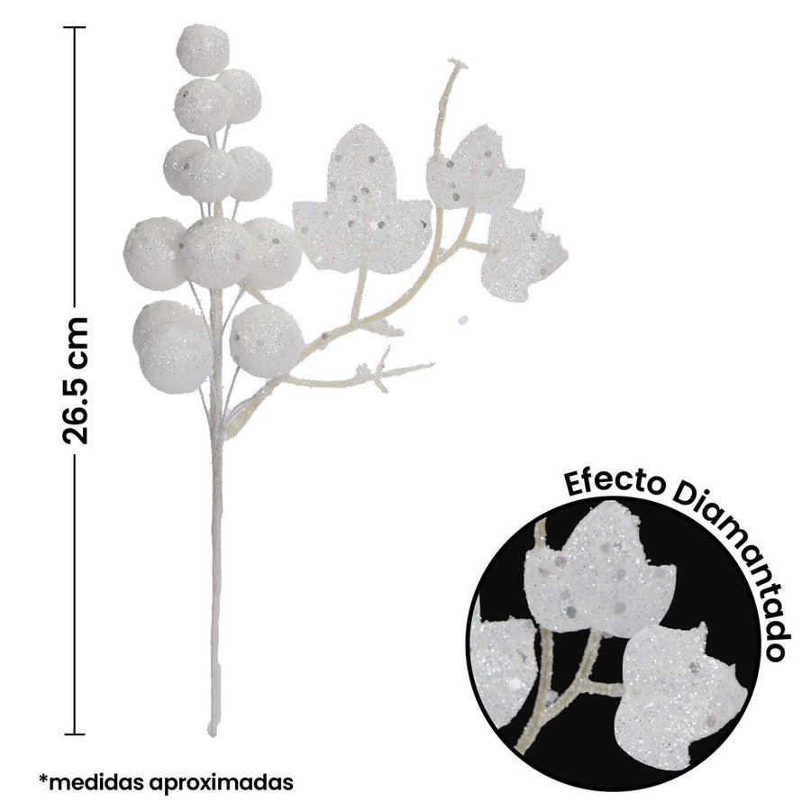 Art.9860 Pick De Uvas Grandes Diamantadas 26.5cm 1pz