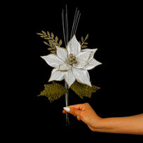Art.9868 Nochebuena Grande Con Follaje 37.5cm 1pz