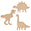 Fantasías Miguel Art.9897 Figuritas Accesorios 8cm     (Aprox) 3pz Dinosaurios