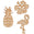 Fantasías Miguel Art.9897 Figuritas Accesorios 8cm     (Aprox) 3pz Tropical