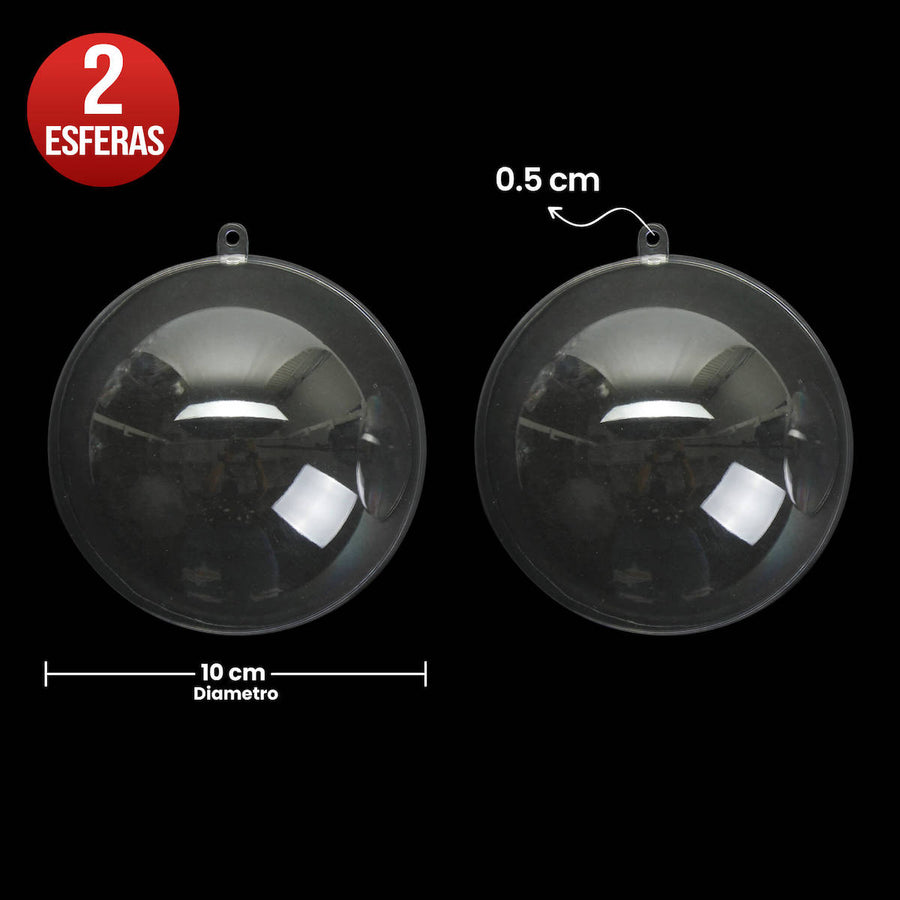 Art.9924 Esfera Transparente Armable 100mm 2pz