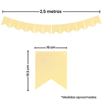 Art.9988 Banderines x12 19.5x16cm Aprox  2.5m  1pz