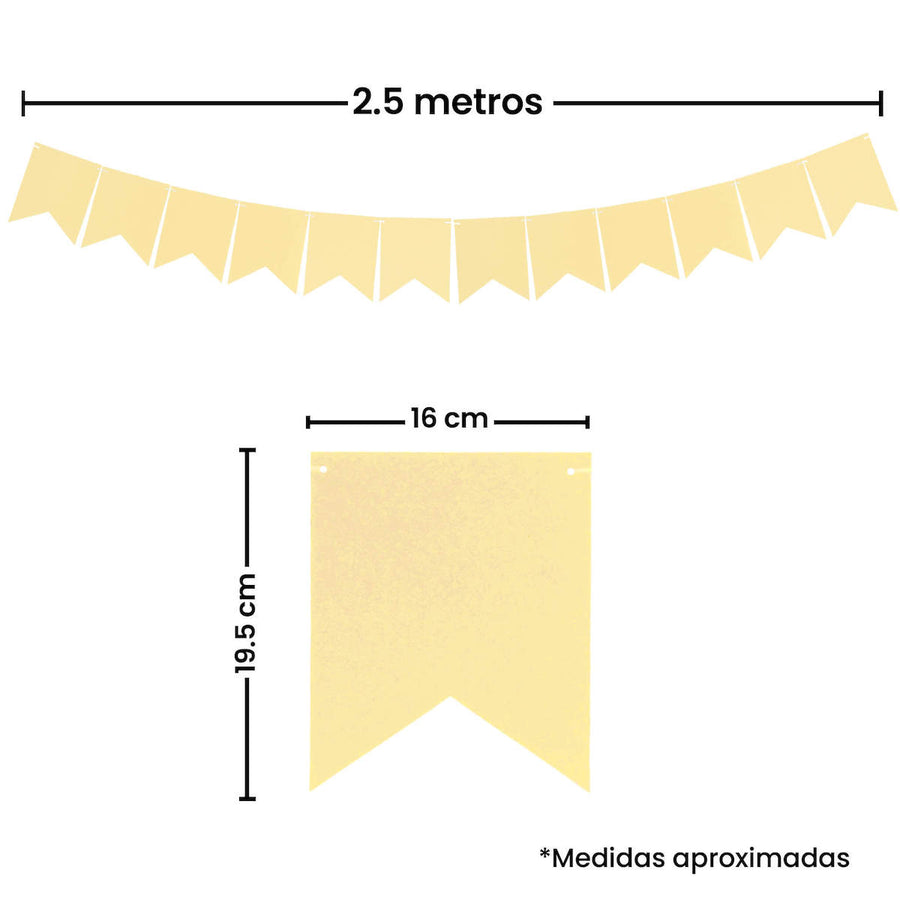 Art.9988 Banderines x12 19.5x16cm Aprox  2.5m  1pz