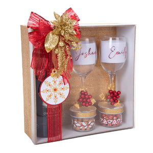 Regalo Navideño Botella Y Copas