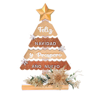 Arbol Navideño Champagne-Oro