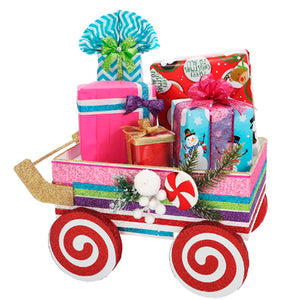 Carrito Con Regalos Navideños